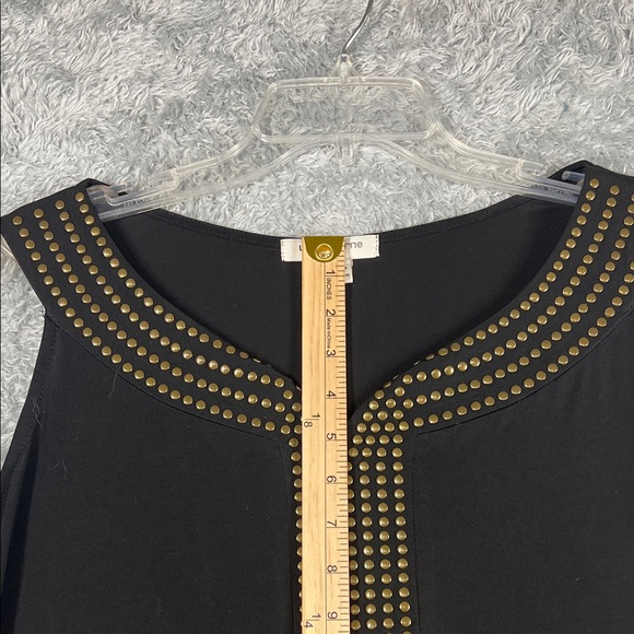 Liz Claiborne Black Mini Dress with Gold Detailing - Picture 6 of 10